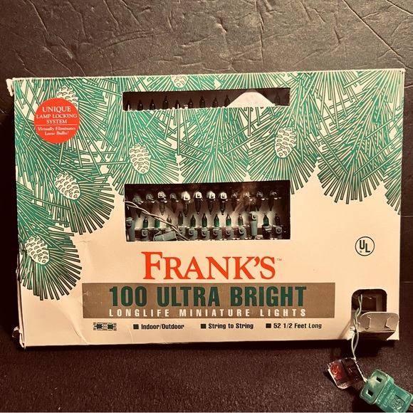 COPY - Vintage FRANKS 100 Ultra Bright Christmas Lights Green New - Picture 3 of 16